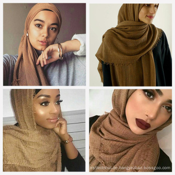 Spitzenverkauf Trend Frauen schöne gute Farbe heißer Artikel gedruckt Quasten arabischen stilvolle Blase muslim Schal Hijab